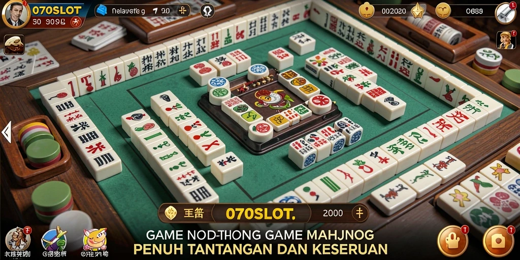 Tampilan gameplay Mahjong yang seru dan menantang di 070SLOT.