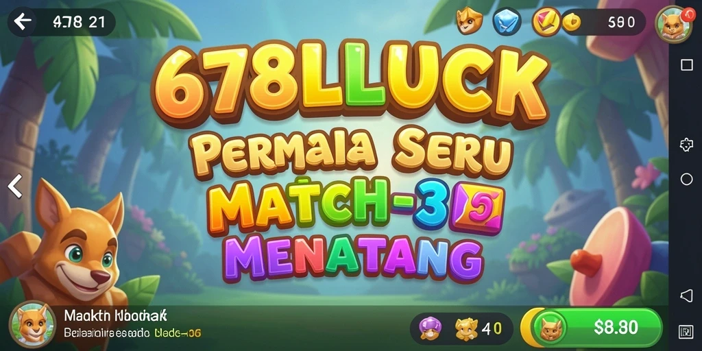 Tangkapan layar utama 678LUCK menampilkan gameplay Match-3 yang menarik.