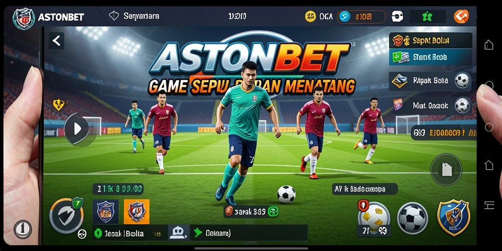 Screenshot gameplay ASTONBET yang menampilkan momen seru di lapangan.