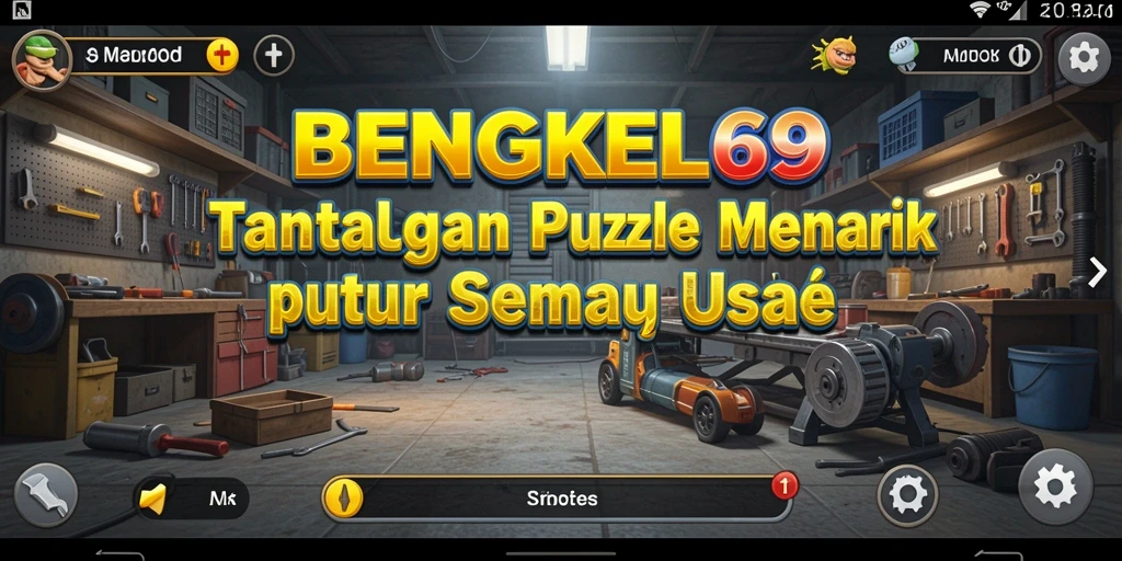 Tangkapan layar gameplay BENGKEL69 menampilkan tantangan Puzzle yang menegangkan.