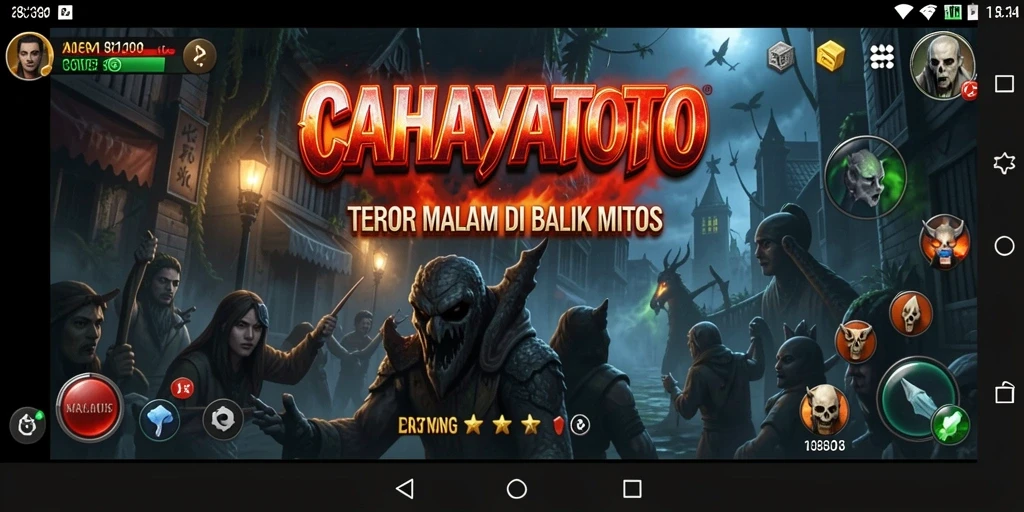 Tampilan gameplay menegangkan di dalam kegelapan.
