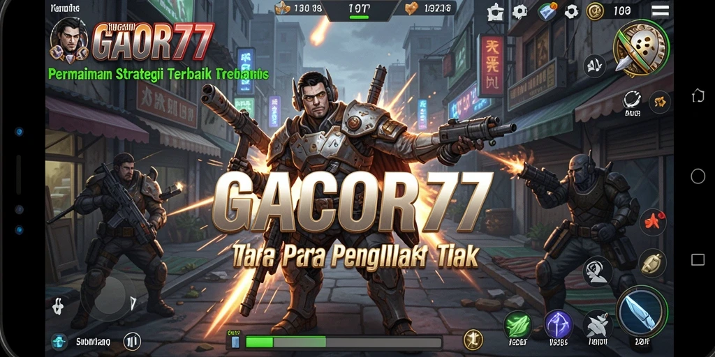 Screenshot utama GACOR77 menampilkan intensitas gameplay strategi.