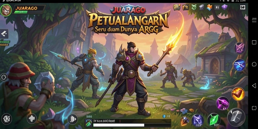Tampilan gameplay JUARAGO yang menakjubkan dengan aksi seru.
