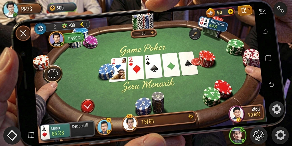 Screenshot utama RR33 menampilkan gameplay poker yang menarik.