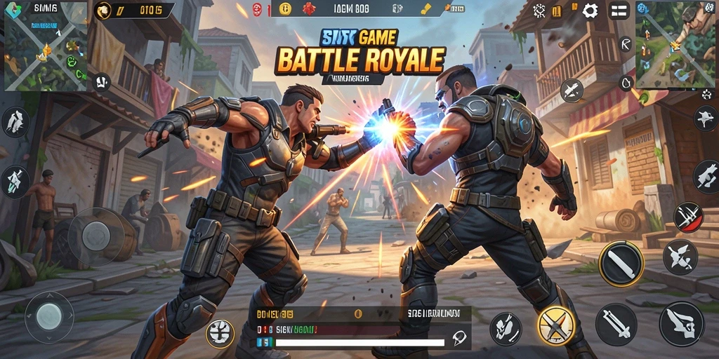 Tampilan seru gameplay T6 yang penuh aksi Battle Royale.