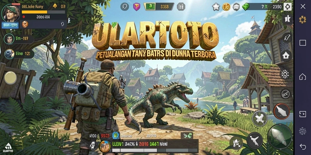 Tangkapan layar gameplay ULARTOTO yang menampilkan petualangan seru di dunia terbuka.